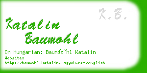 katalin baumohl business card